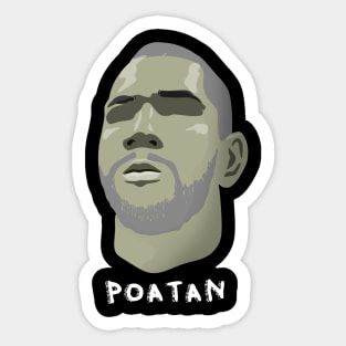 Poatan moai Sticker